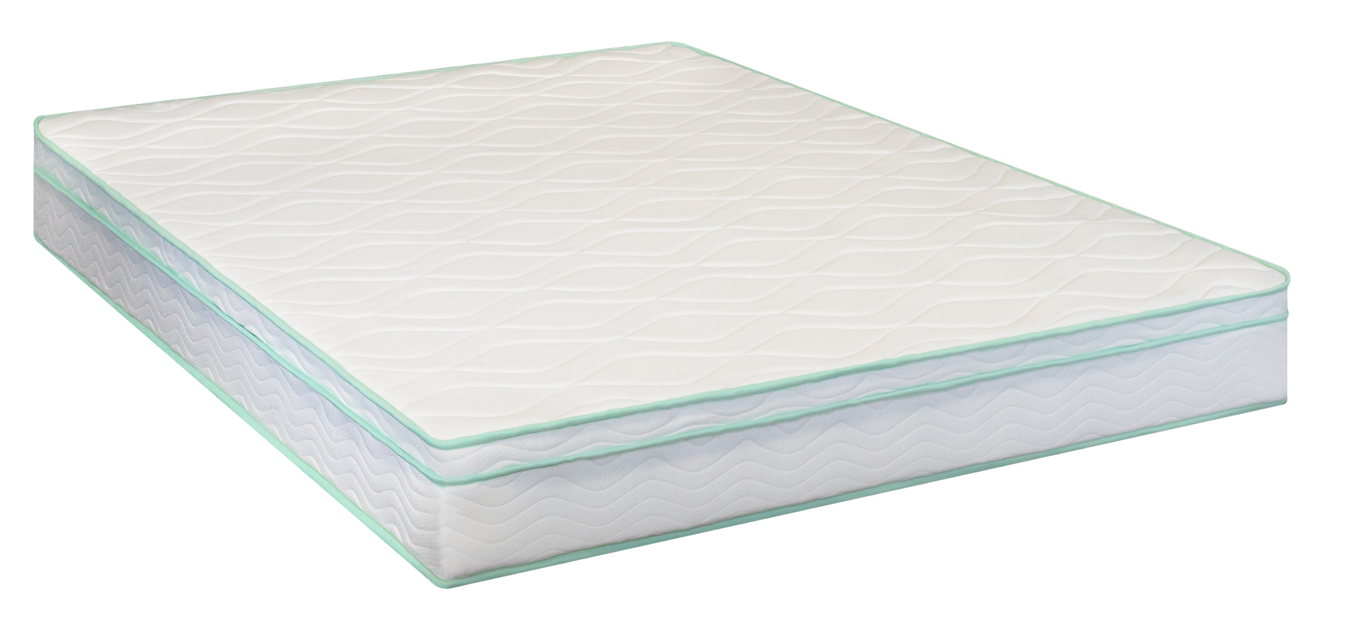 Full Size 8" Medium Cool Gel Memory Foam Innerspring Hybrid Mattress White Green Foam Spring Full