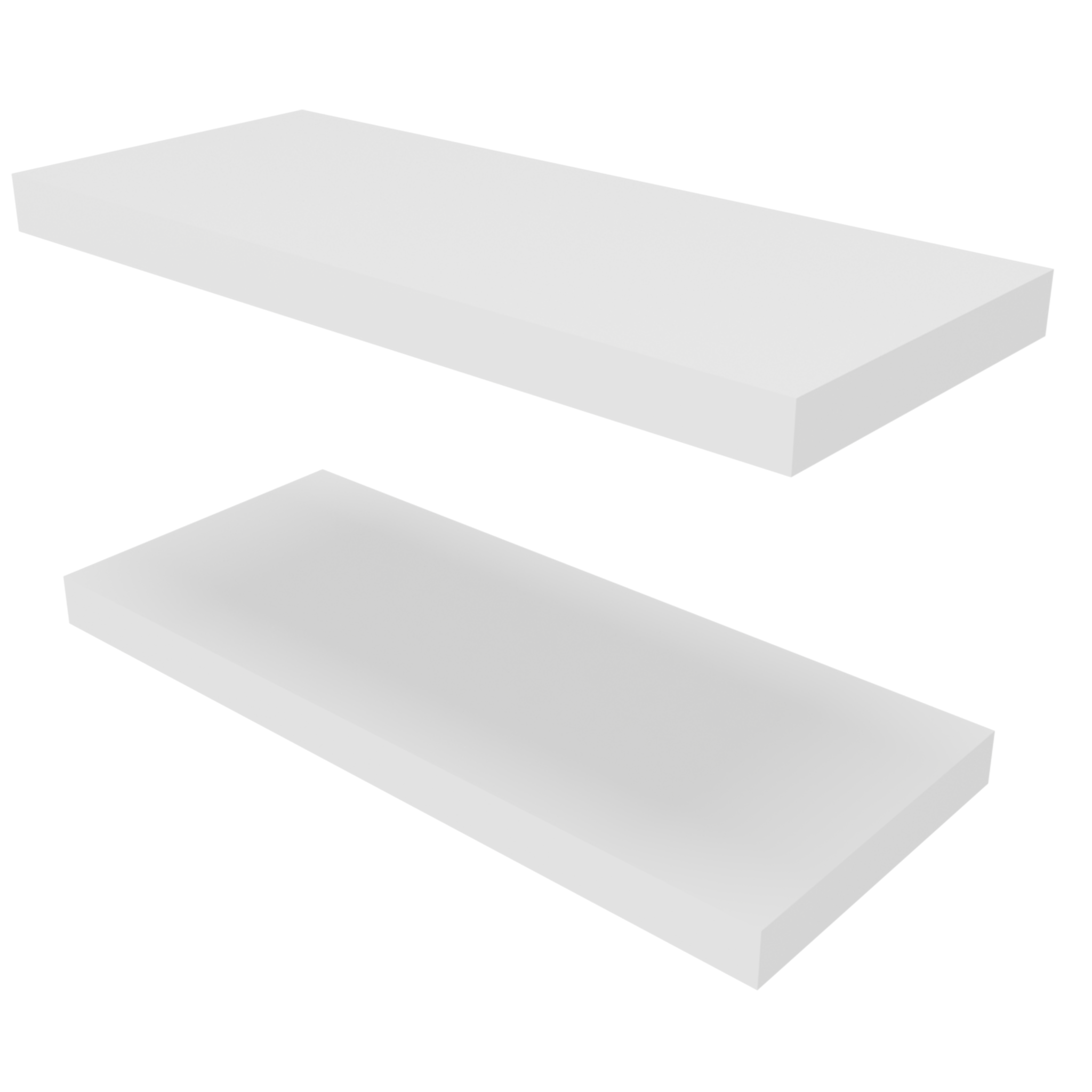 Floating Shelf Dallas, Living Room, White White Particle Board Engineered Wood