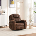 Oversized Single Sofa Armchair With Side Pockets Couches, For Living Room Meeting Room Bedroom Brown Faux Leather 1 Seat