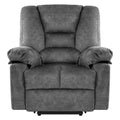 Power Lift Recliner Chair Sofa For Elderly With Massage Grey Velvet Power Remote Metal Primary Living Space Soft Cushion Back Heavy Duty American Design,American Traditional,Classic Pillow Top Arms Foam Velvet