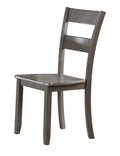 2Pc Transitional Dining Side Chair Ladder Back Wooden Dining Room Furniture Gray Gray Dining Room Contemporary,Transitional Side Chair Ladder Back Set Of 2 Wood