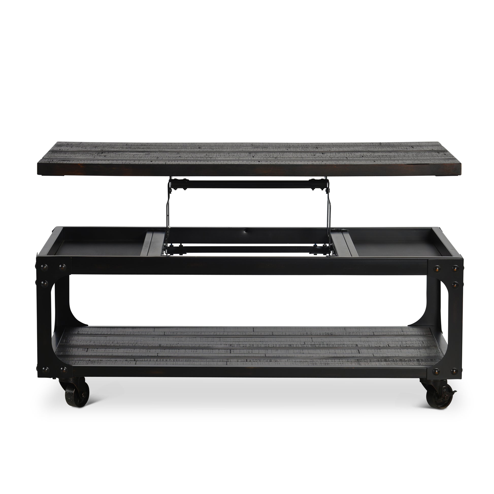 Sherlock Cocktail & 2 End Table Brown Brown Wood