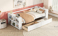 Twin Size Daybed With Shelves And Drawers, White Twin White Pine