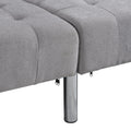 Sofa Bed Convertible Folding Light Grey Lounge Couch Loveseat Sleeper Sofa Armrests Living Room Bedroom Apartment Reading Room Light Grey Linen 2 Seat