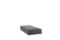 Modern Ink Blue Large Ottoman Metal Legs 1Pc Cocktail Ottoman Living Room Blue Faux Leather Primary Living Space Blue Contemporary,Modern Rectangle Bonded Leather