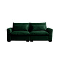 Modern Sofa 2 Seater Corduroy Fabric Sofa With Armrests For Apartment Living Room, Green Green Corduroy 2 Seat