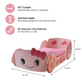 Little Star Cartoon Car Bed Twin Pink Mdf