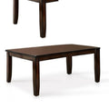 Dickinson I Transitional Style Dining Table, Dark Cherry Finish Dark Brown Wood