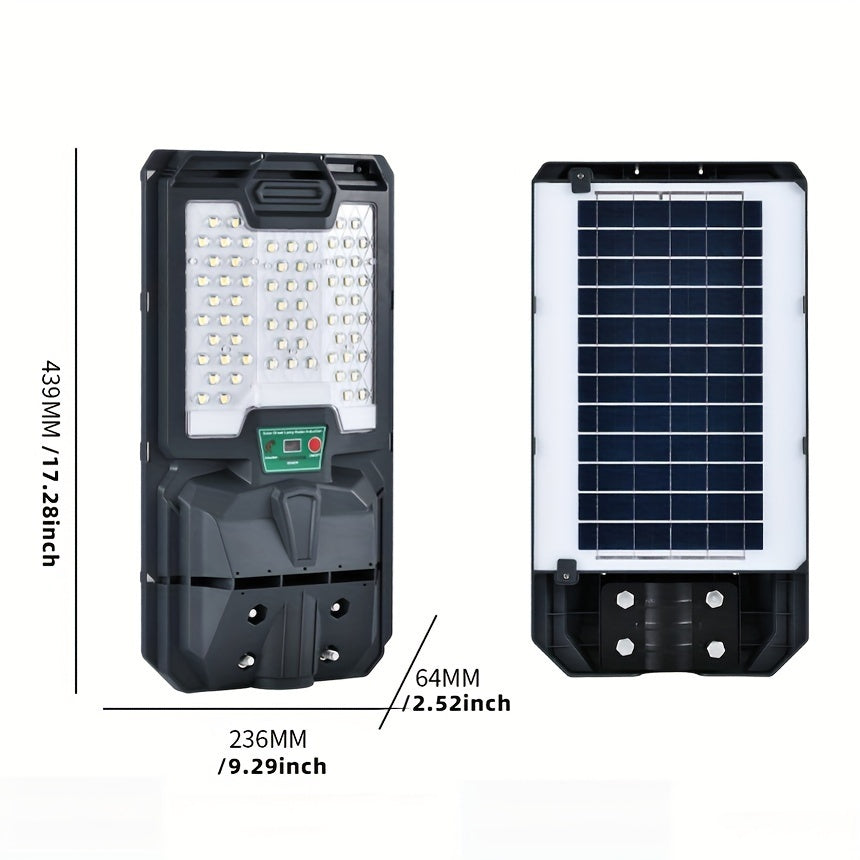 Solar Street Lights Outdoor, Parking Lot Lights With 66Pcs Led Beadsip65 Waterproof Solar Flood Lights, Dusk To Dawn Solar Lights For Garden, Street Side Road,Courtyard Villa,City Square Black White Modern,Sporty,Vintage Metal