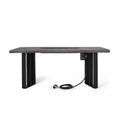 Outdoor Patio Propane Fire Pit Concrete Wood Pattern Fire Table 40, 000 Btu, 30'' H X 70'' W, Grey Grey Magnesium Oxide