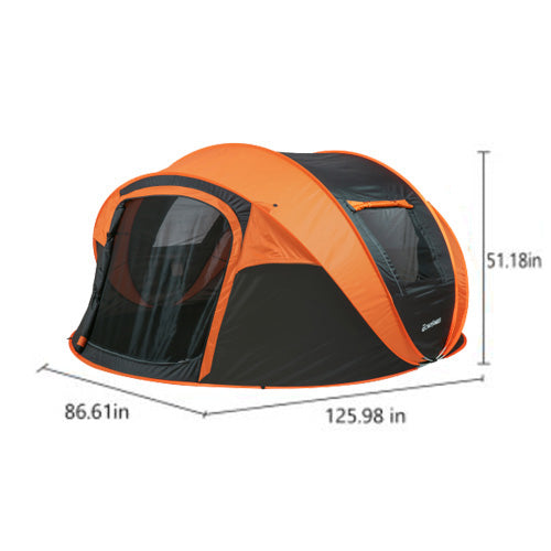 5 8 Person Black Orange Pop Up Camping Boat Tent White Rose Gold Polyethylene