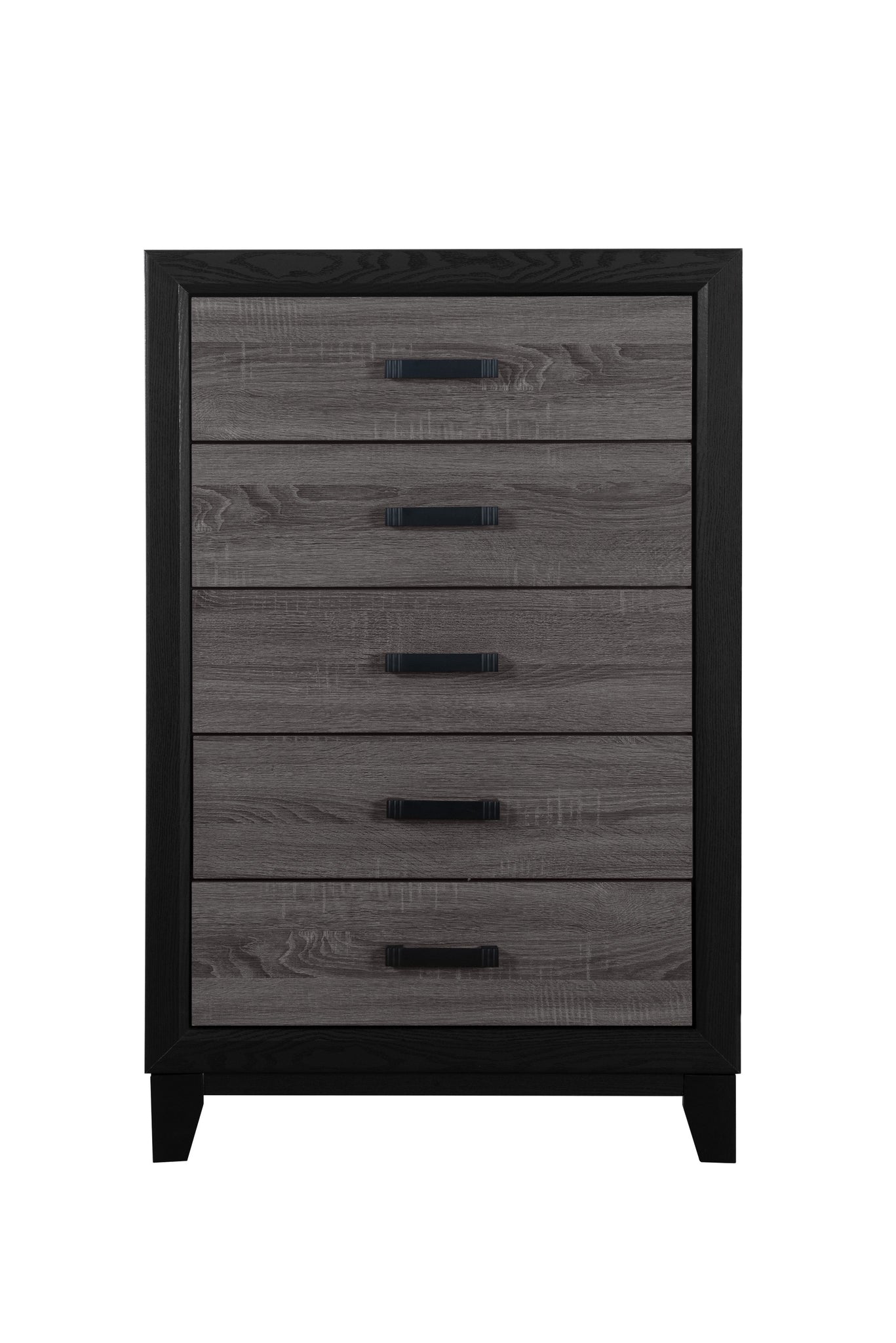 Soluto Grey And Black Chest Black Gray Rubber Wood