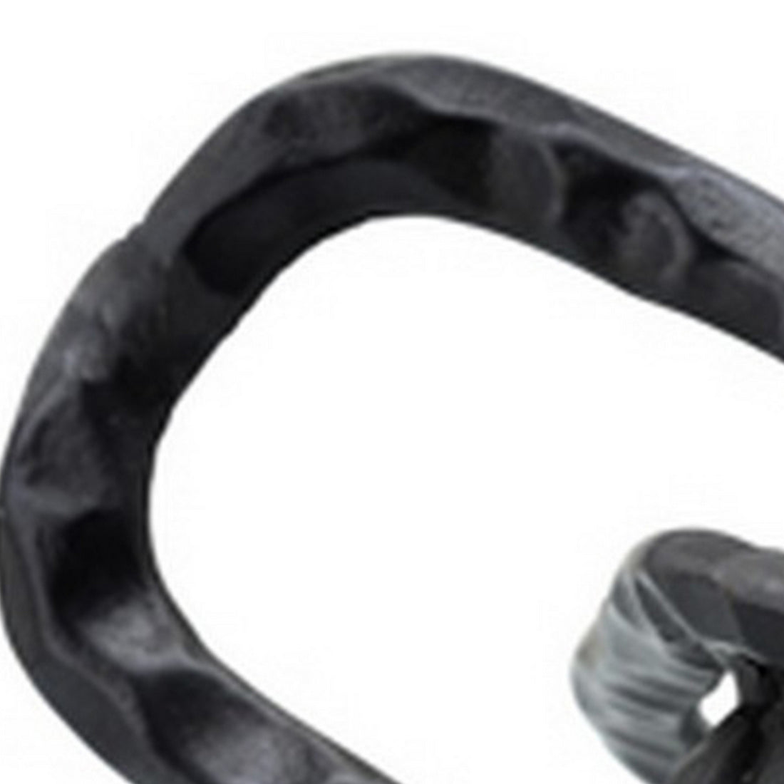 Metal Accent Decor With Oval Shaped Inters, Gray Gray Metal