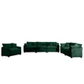 3 Piece Sectional Sofa Oversized Sectional Sofa Comfortable Sectional Sofaone Single Sectional Sofa, One 2 Seater Sofas, One 3 Seater Sofas Green Corduroy Deep Seat Sofa Green Corduroy 6 Seat