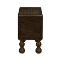 Solid Wood End Table, Rectangle 23.6 Inch Narrow Side Table With Drawer, Vintage Bedside Table Nightstand For Small Spaces, Living Room, Bedroom, Easy Assembly, Espresso Espresso Pine