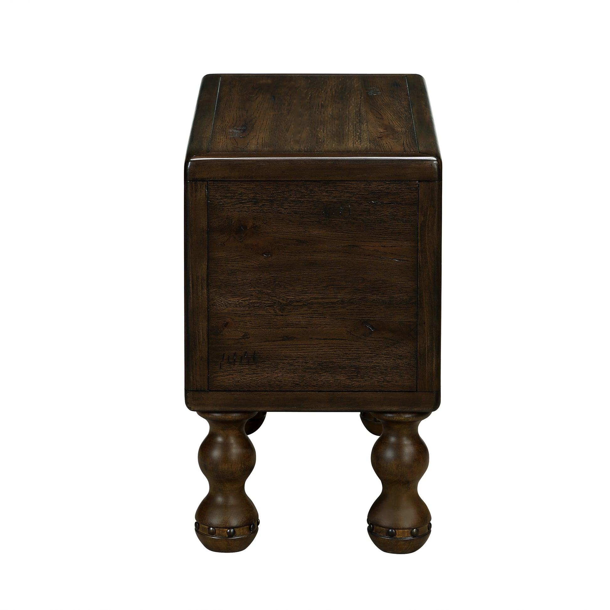 Solid Wood End Table, Rectangle 23.6 Inch Narrow Side Table With Drawer, Vintage Bedside Table Nightstand For Small Spaces, Living Room, Bedroom, Easy Assembly, Espresso Espresso Pine