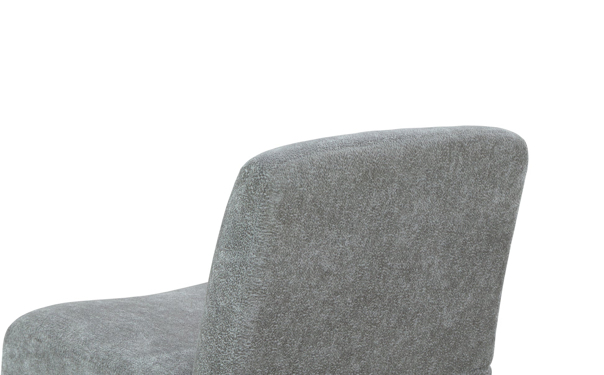 Comfy Accent Chair, Upholstered Slipper Chair, Armless Chair With Wood Legs And Soft Fabric For Living Room, Bedroom, Grey Gray Foam Wood Fabric