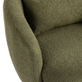 Upholstered Swivel Barrel Armchair With Storage Modern Living Room Side Chair For Bedroom Office Reading Spaces Teddy Fabric Dark Green Dark Green Foam Upholstered