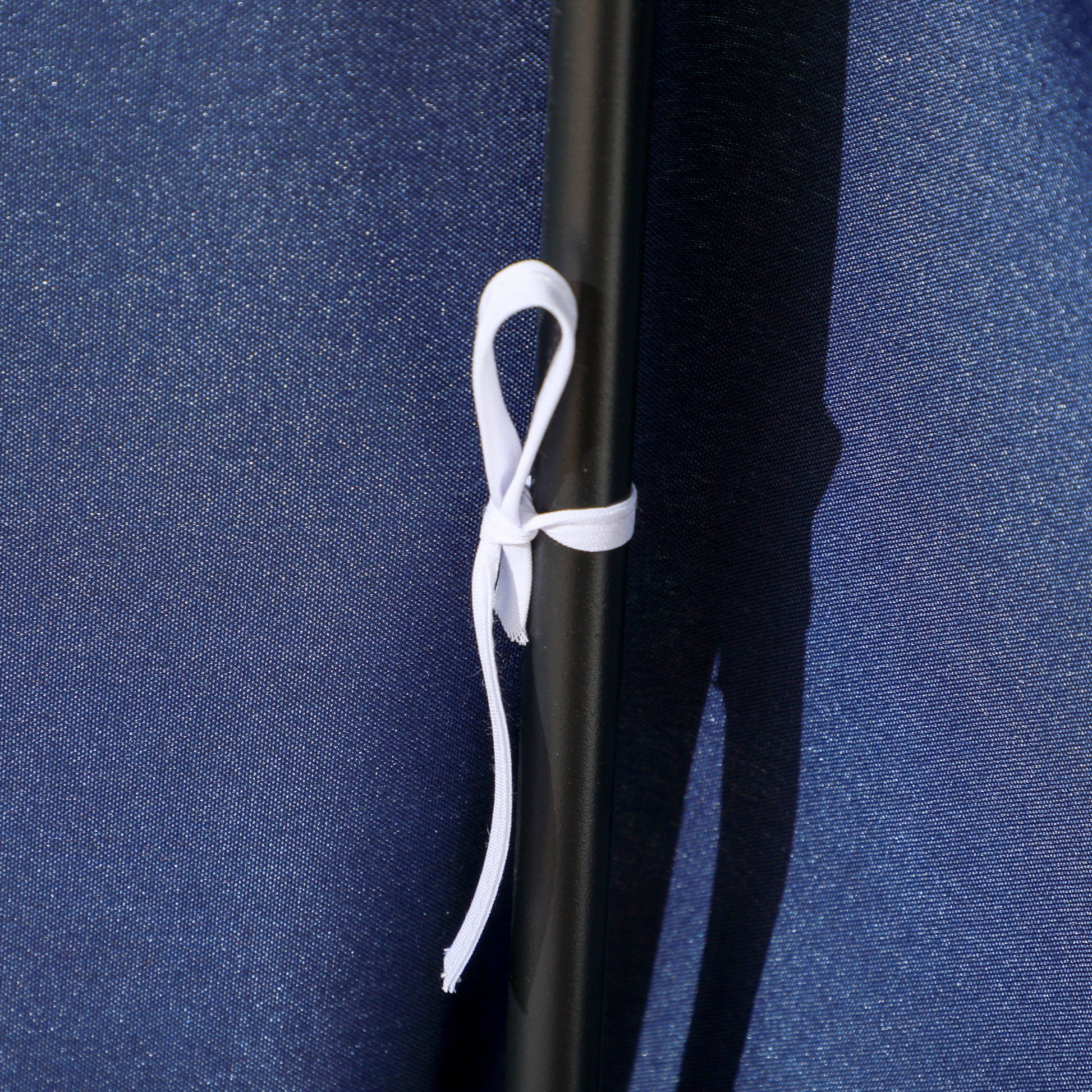 Outsunny 3 Seat Outdoor Patio Swing Chair With Removable Cushion, Steel Frame Stand And Adjustable Tilt Canopy For Patio, Garden, Poolside, Balcony, Backyard, Dark Blue Dark Blue Steel