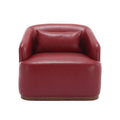 Coolmore Swivel Barrel Chair, Comfy Round Accent Sofa Chair For Living Room, 360 Degree Swivel Barrel Club Chair, Leisure Arm Chair For Nursery, Hotel, Bedroom, Office, Lounge Wine Red Pu Wine Red Primary Living Space Foam Pu Leather