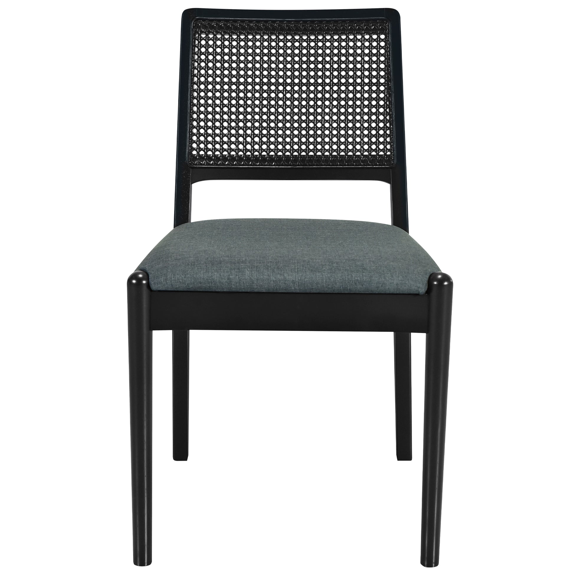 5 Piece Rattan Round Dining Table Set, Wood Table With Hexagonal Base And Upholstered Chairs For Dining Room, Kitchen,Indoor Use, Black Gray Wood Dining Room Solid Wood Rubberwood Round Dining Table With Chair Wood Wood Black Seats 4 Traditional Round