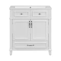 30'' Bathroom Vanity With Resin Sink, Solid Wood Frame Bathroom Storage Cabinet With Soft Closing Doors, Retro Style, White Same As Sw000118Aak White Bathroom Modern Solid Wood Mdf Resin
