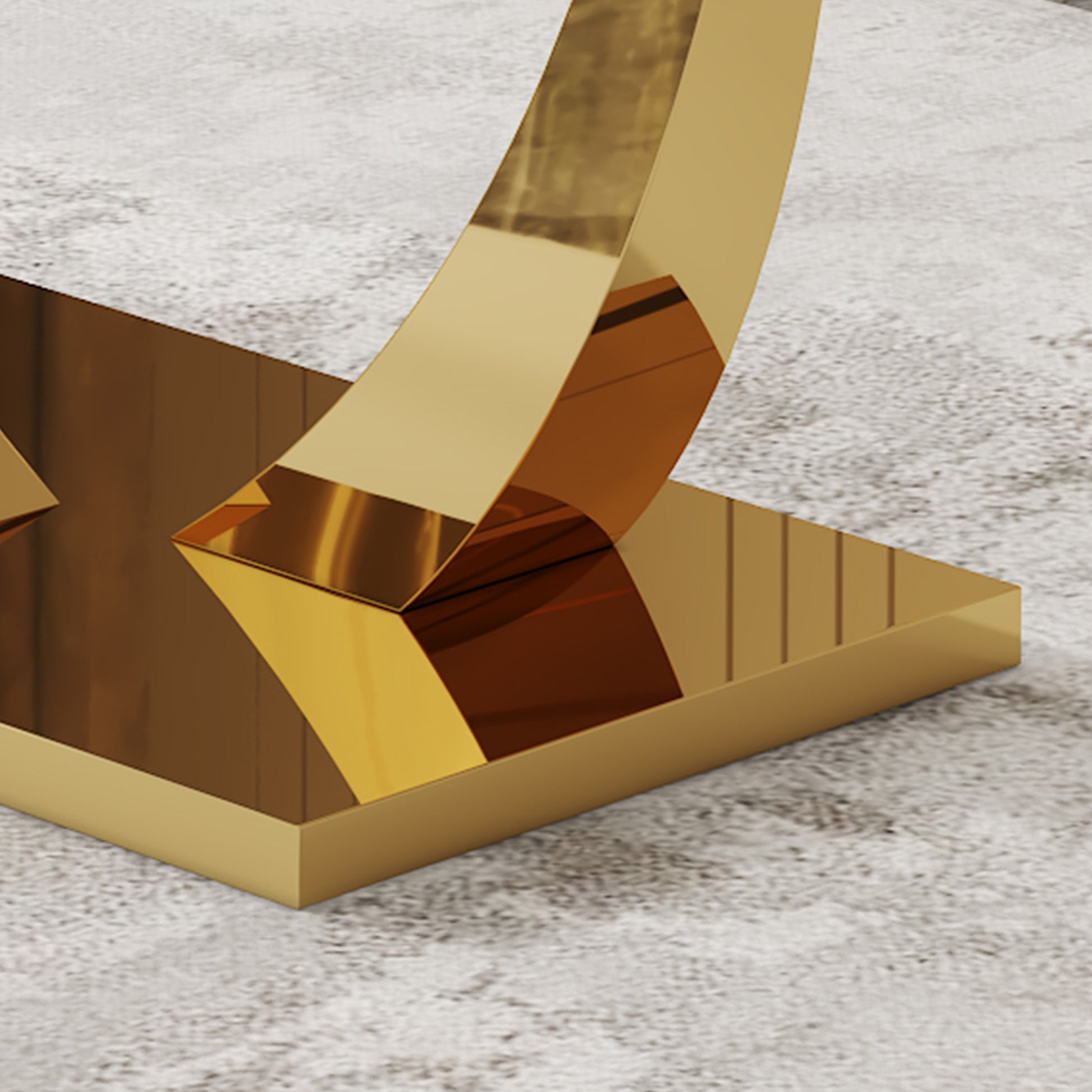 Table And Chair Set.Modern Rectangular Dining Table With Transparent Tempered Glass Tabletop And Gold Plated Metal Legs.Paried With 8 Comfortable Chairs With Pu Seats And Golden Metal Legs. Grey Gold,Transparent Seats 8 Glass Metal