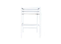Twin High Loft Bed, Rubber Wood Loft Bed With Safety Guardrail, Built In Desk, Ladder,White Twin White Rubber Wood