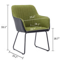 Ts Leisure Chair Dining Chair Dark Green Black Linen