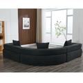 Arrived Oversized Combination Sofa,Curved Sofa,Upholstered 4 Seater Couch For Living Room, Modern Modular 3 Piece Free Combination, Semicircular Modular Sofaboucle, Black Black Polyester Primary Living Space Soft Tight Back Modern Square Arms Foam