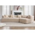 And Upgraded Extended Edition Modular Sofamodern Minimalist Style Sofa, Upholsteredfree Combination, Round Fiber Fabric, Anti Wrinkle Fabric,Dimension Extension,Brown Light Brown Polyester Primary Living Space Medium Soft Tight Back Modern Flared Arms