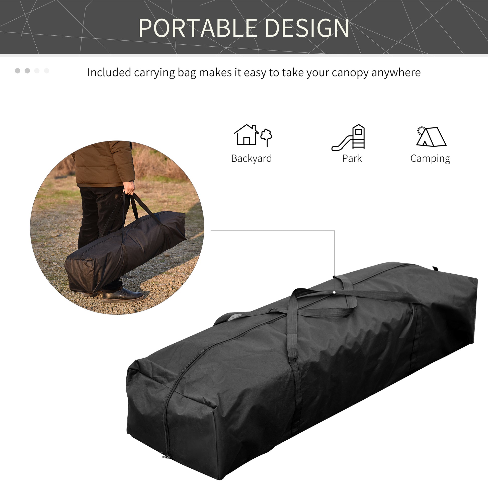 Outsunny 10' X 20' Pop Up Canopy Tent With 4 Sidewalls, Heavy Duty Tents For Parties, Outdoor Instant Gazebo With Carry Bag, For Outdoor, Garden, Patio, Blue Blue Steel