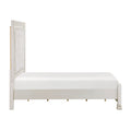 Classic Luxury Pearl White Finish Queen Bed Button Tufted Upholstered Headboard Bedroom Furniture 1Pc, Dart Molding Design Panels Box Spring Required Queen White Wood Bedroom Bed Frame Polyester