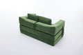 Modern Minimalist Sofa, Fold Out Sofa Bed, Convertible Chair Floor Couch & Sleeping Mattress For Living Room, Bedroom, Apartment, Removable Backrest, Green Green Chenille Soft Vintage Chenille 2 Seat