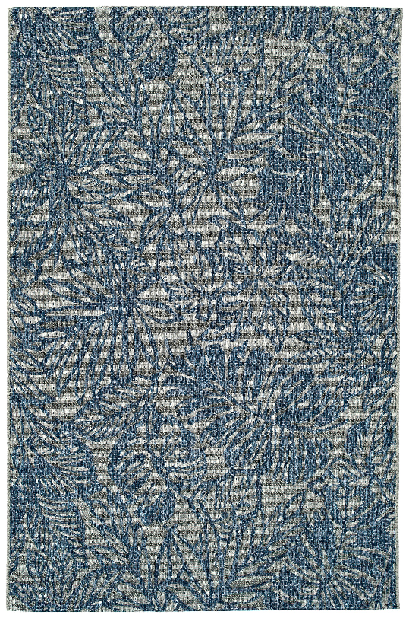 Modern,Textured Cut Pile 3'11" X 5'11" Rectangle Area Rug Navy Polypropylene