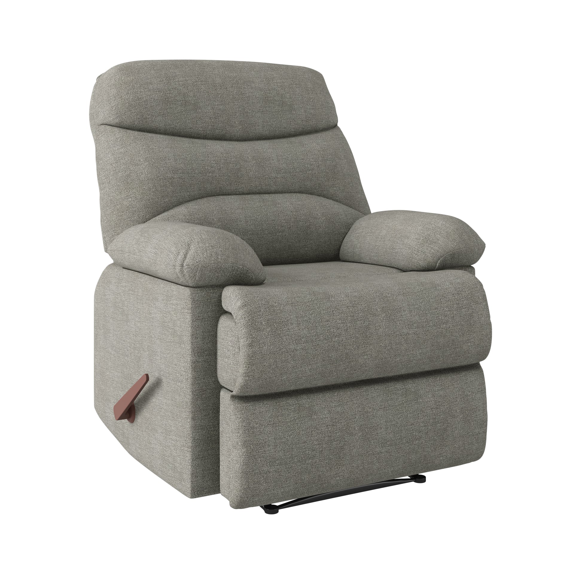 The Grayson Gray Polyester Manual Handle Wood Cushion Back Polyester