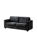 Convertible Sleeper Sofa With Memory Foam Mattress, 3 Seater Full Size Bed Couch For Living Rooms, Designed With Chenille Fabric Black Chenille 3 Seat