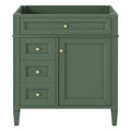 30'' Bathroom Vanity Without Top Sink, Modern Bathroom Storage Cabinet With 2 Drawers And A Tip Out Drawer Not Include Basin Green Bathroom Solid Wood Mdf