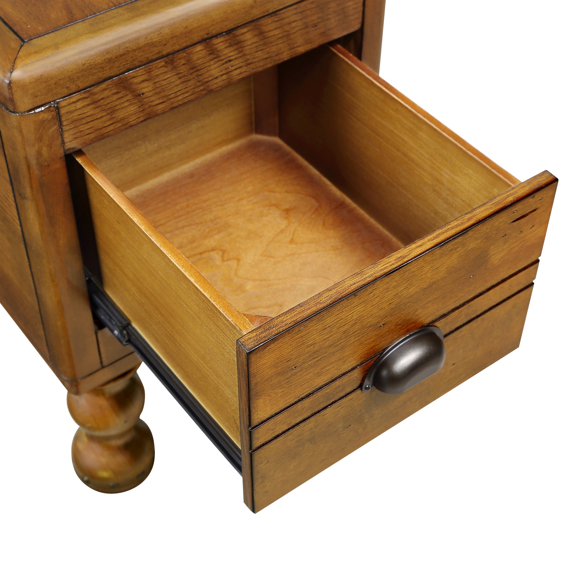 Rectangle Living Room Coffee Table Set, 3 Piece Solid Wood Living Room Table Set, 1 Coffee Table And 2 End Table, Wood Center Table Tea Table Set With Rivet Decoration Legs.Antique Brown Antique Brown Pine