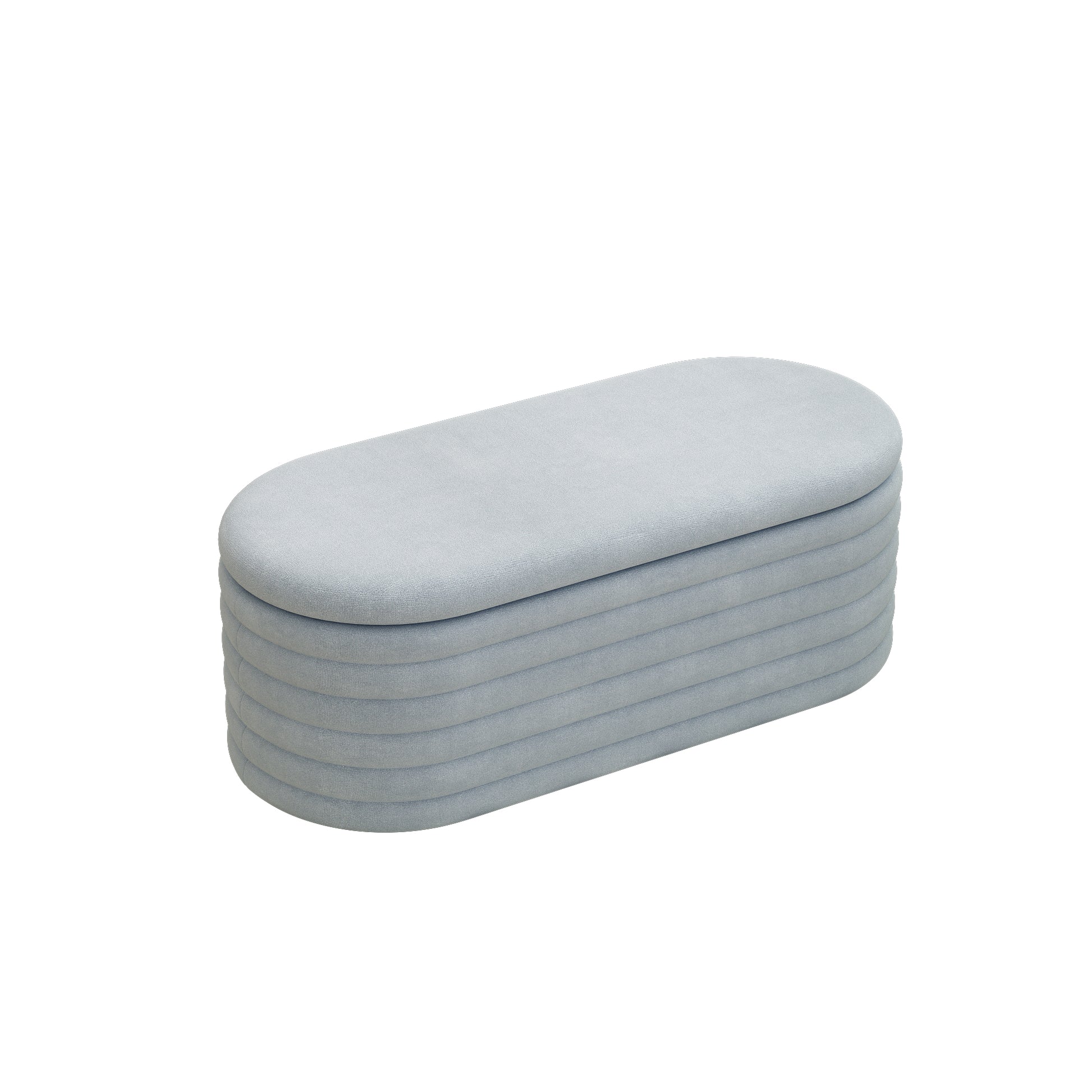 Storage Chenille Ottoman Bench Upholstered Fabric Storage Bench End Of Bed Stool With Safety Hinge For Bedroom, Living Room, Entryway, Closet 40 Inch, Light Grey Light Grey Contemporary Polyurethane