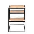 Modern Minimal Floating Shelf Side Table Coastal Oak Light Brown Mdf Mdf