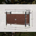 Outdoor Grill Cart With Stainless Steel Tabletop, Storage, Patio Kitchen Island With Wheels, Hooks, And Spice Rack, Waterproof Outdoor Grill Table, Movable Bbq Serving Cart Rolling Bar Cart Brown