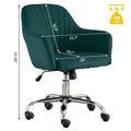 Accent Chair Modern Home Office Leisure Chair With Adjustable Velvet Height And Adjustable Casters Green Green Cotton Velvet