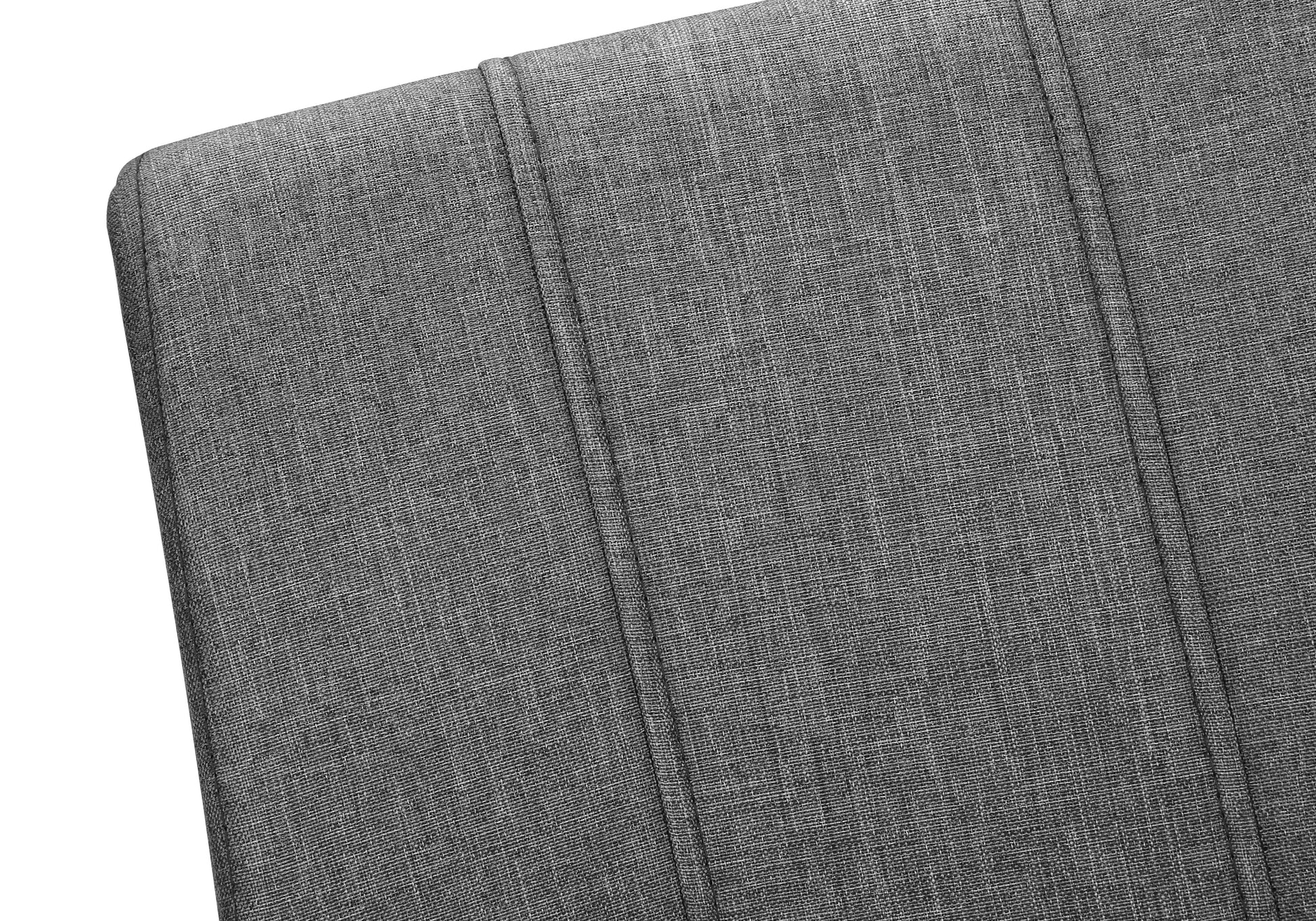 Dining Chair, Set Of 2, Side, Upholstered, Kitchen, Dining Room, 39" Height, Grey Fabric, Chrome Metal, Contemporary, Modern Grey Foam Polyester