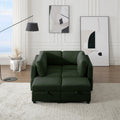 Oversized Modern 6 Seat Upholstered Sofa, Large Sectional Sofa With Storage Seats And Ottomanssofa Bed With Thick And Soft Cushions At All Sidesadjustable Arms And Backs Green Green Polyester 4 Seat