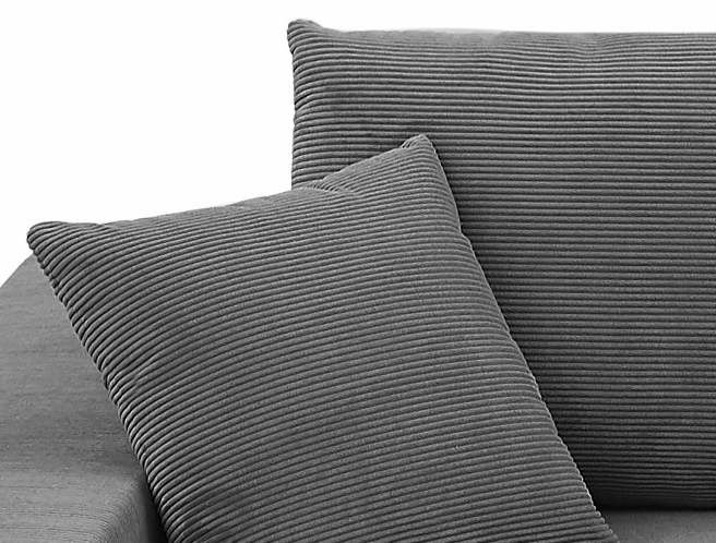 L Shape Sectional Sofa Corduroy Couches Modular Sectional Living Room Sofa Set Upholstered Sleeper Sofa For Living Room, Bedroom, Salon, Including Bottom Frame .Grey Gray Corduroy 3 Seat