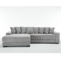 Arrived Oversized Two Piece Couches, L Shaped Sofa, Corduroy, Left Chaise Daybed,With Armrests,Eight Throw Pillows,Corner Sofa,Easy To Assemble, Gray Gray Polyester Wood Primary Living Space Medium Soft Pillow Back Modern Square Arms Wood 3 Seat