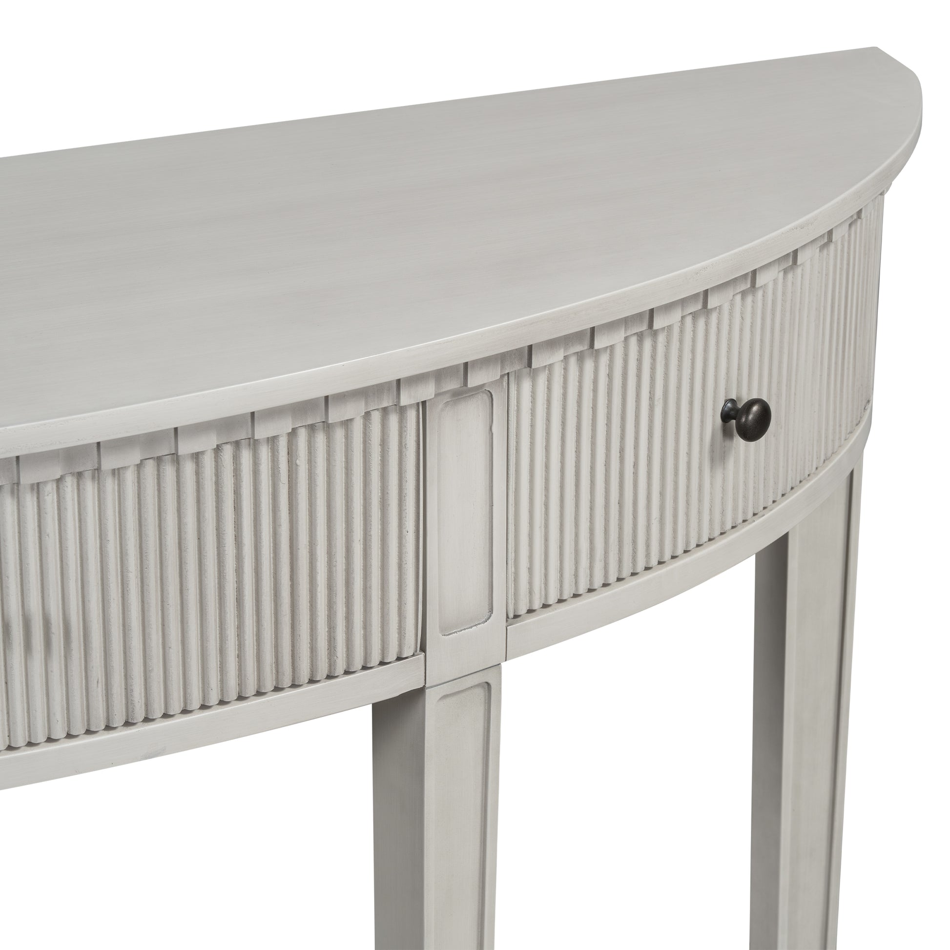 Distinctive Features Of Pine Veneer Console Table With Vertical Stripe Drawer Fronts And Four Legs Antique White Primary Living Space Antique,Minimalist Drawers Mdf