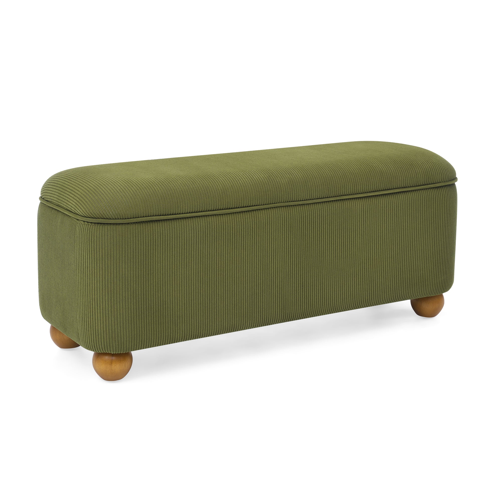 Flannelette Fabric Storage Ottoman Bench, Cushioned Bed End Ottoman Bench With Storage And Seat, Suitable For Bedrooms, Living Rooms, And Entrance Passages Green 41.73"*15.55"*17.71" Green Foam