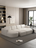 104.32*70.86 Modular Sectional Sofa Sleeper Couch, Sectional Sofa With Chaise And Ottoman, Convertible U Shaped Modular Sofa Set. Compressed Sponge, White. Combo A B C D White Primary Living Space Soft Minimalist,Modern Foam Spring 5 Seat